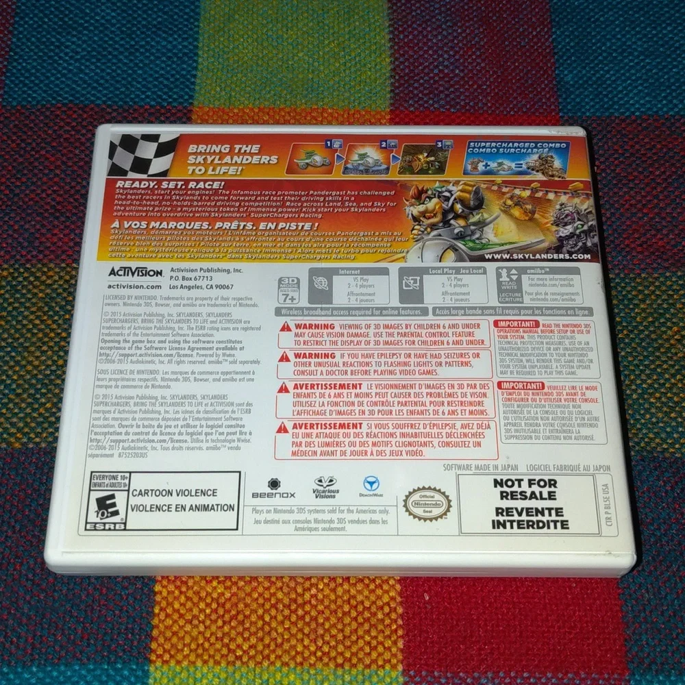Skylanders Superhargers Racing Game For Nintendo 3DS